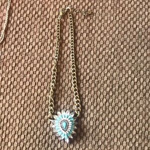 Costume necklace with gold chain